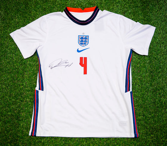 Declan RICE SIGNED EURO 2020 England Shirt Genuine Autograph AFTAL COA