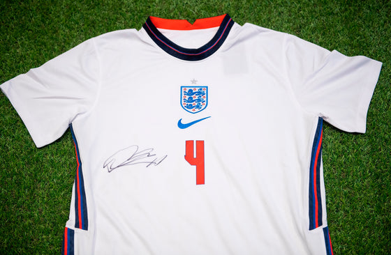 Declan RICE SIGNED EURO 2020 England Shirt Genuine Autograph AFTAL COA