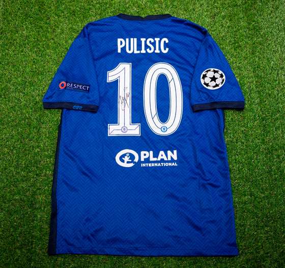 Christian Pulisic Signed Shirt Chelsea FC Champions League Winners AFTAL COA