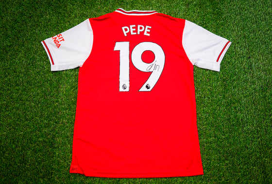 Nicolas Pepe Signed Arsenal F.C. Shirt Genuine Signature AFTAL COA