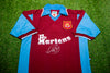 Paolo Di Canio SIGNED West Ham United Jersey PRIVATE SIGNING AFTAL COA