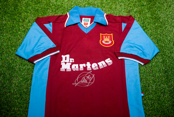 Paolo Di Canio SIGNED West Ham United Jersey PRIVATE SIGNING AFTAL COA