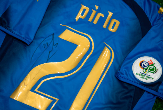 Andrea Pirlo Signed 2006 World Cup Shirt ITALY Genuine Signature AFTAL COA