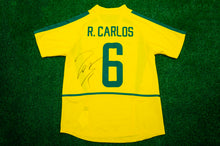  Roberto Carlos Signed Brazil Shirt 2002 World Cup AFTAL COA