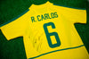 Roberto Carlos Signed Brazil Shirt 2002 World Cup AFTAL COA