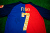 Luis Figo Signed FC Barcelona Shirt Genuine Autograph EXACT PROOF AFTAL COA