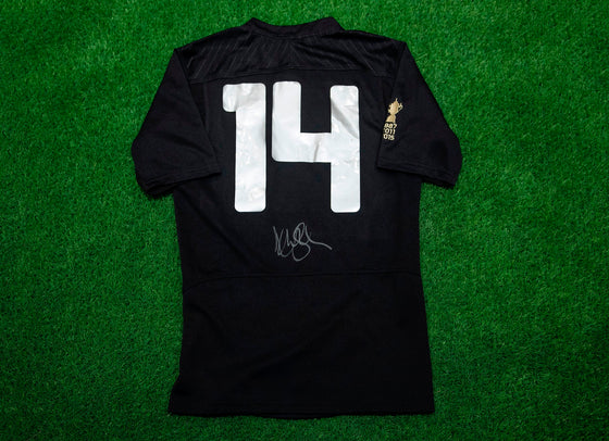 Nehe Milner-Skudder SIGNED 2015 Rugby World Cup Shirt Genuine AFTAL COA