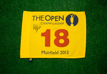  Phil Mickelson Signed 2013 Open Championship PIN FLAG AFTAL COA