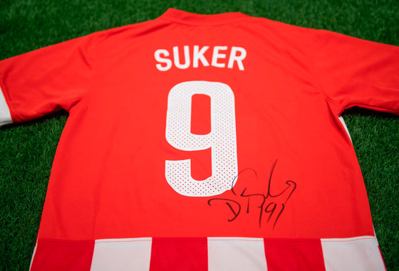 Davor Suker Signed Croatia Shirt Genuine Autograph AFTAL COA