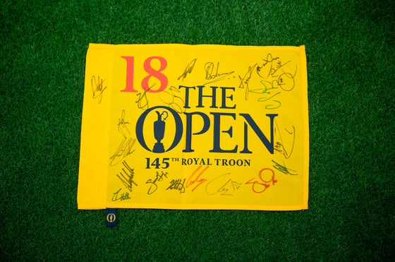 Henrik Stenson Signed PIN FLAG by 20 2016 Open Championship AFTAL COA