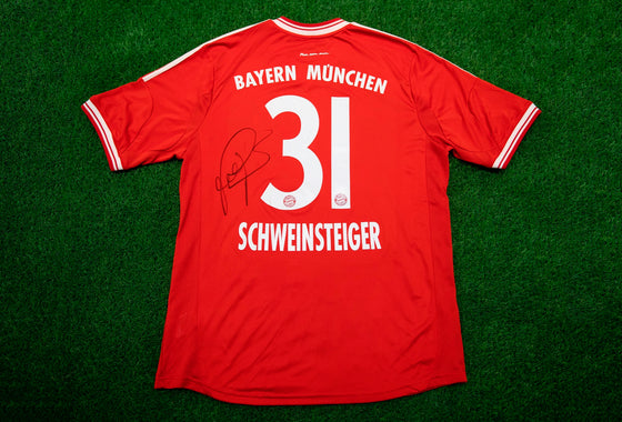 Bastian Schweinsteiger Signed Bayern MUNICH JERSEY Genuine Signature AFTAL COA