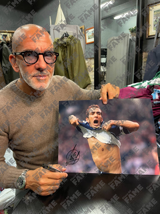 Paolo Di Canio Signed 16X12 Photo West Ham United GOAL AGAINST MAN U AFTAL COA