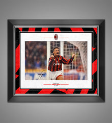 Roberto Baggio Signed & Framed 12X8 Photo A.C. Milan Genuine Signature AFTAL COA