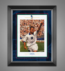  Roberto Baggio Signed & Framed 12X8 Photo Italia Genuine Signature AFTAL COA