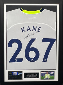  Harry Kane Signed & Framed 267 Goal Tottenham Hotspur F.C. SPURS Shirt AFTAL COA