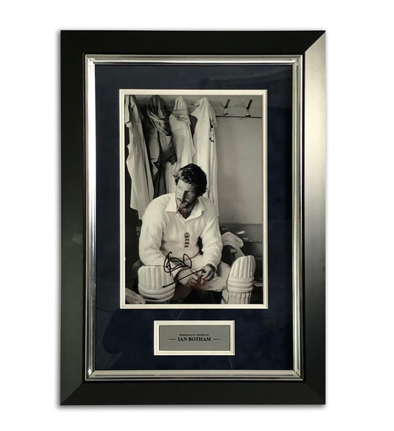 Ian Botham Signed & FRAMED 12X8 Photo Genuine Signature AFTAL COA