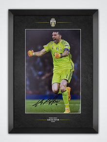  Gianluigi Buffon SIGNED & FRAMED 12X8 Photo JUVENTUS & ITALY AFTAL COA