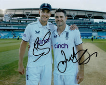  Stuart Broad & James Anderson Signed 10X8 Photo England Cricket AFTAL COA (2550)