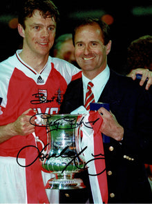  George Graham & David O'Leary Signed 10X8 Arsenal F.C. PHOTO AFTAL COA (1179)