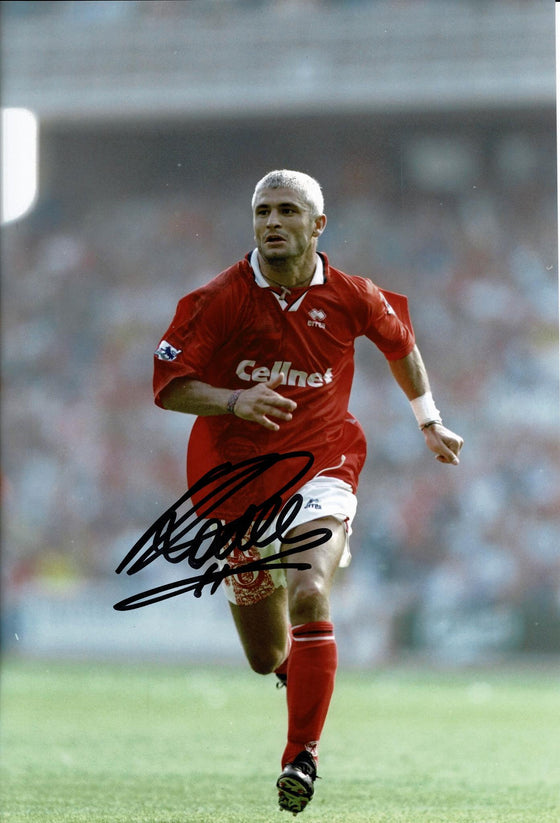 Fabrizio Ravanelli Signed 12X8 Middlesbrough F.C. Photo AFTAL COA (1404)