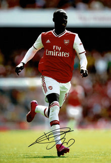  Nicolas Pepe Signed 12X8 Photo Arsenal F.C. AFTAL COA (1415)