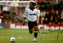  David Ginola SIGNED 12X8 Photo AUTOGRAPH Tottenham Hotspur AFTAL COA (1459)