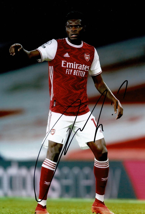 Thomas PARTEY Signed 12X8 Photo Arsenal F.C. AFTAL COA (1418)