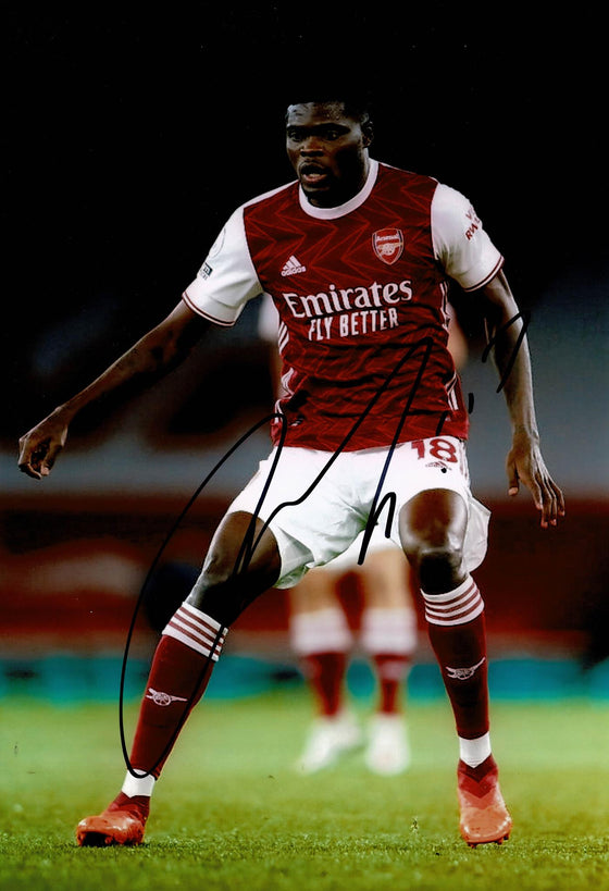 Thomas PARTEY Signed 12X8 Photo Arsenal F.C. AFTAL COA (1424)