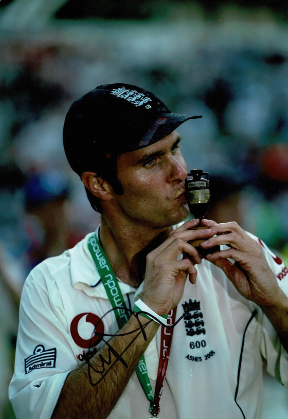 Michael Vaughan Signed 12X8 Photo 2005 Ashes Winning Captain AFTAL COA (2635)