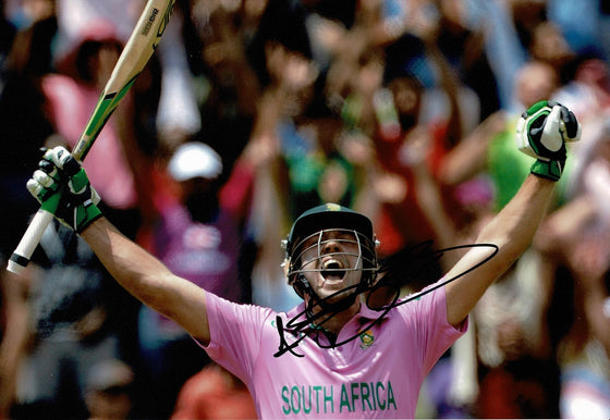 AB de Villiers Signed 12X8 Photo South African Cricket Legend AFTAL COA (2604)