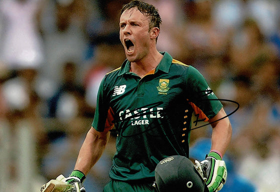 AB de Villiers Signed 12X8 Photo South African Cricket Legend AFTAL COA (2599)