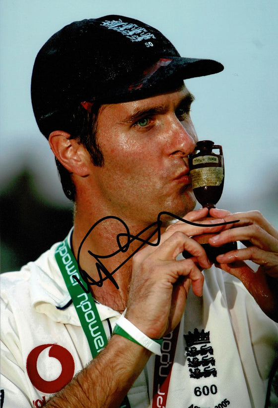 Michael Vaughan Signed 12X8 Photo 2005 Ashes Winning Captain AFTAL COA (2592)