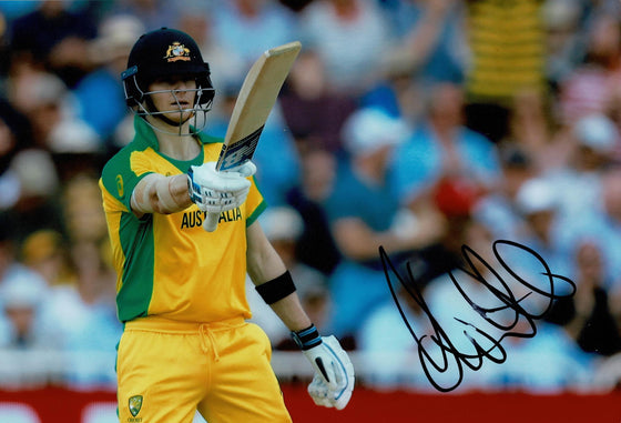 Steve Smith Signed 12X8 Photo Australia Genuine Signature AFTAL COA (2589)