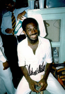  Michael Holding Signed 12X8 Photo Genuine Signature West Indies AFTAL COA (2577)