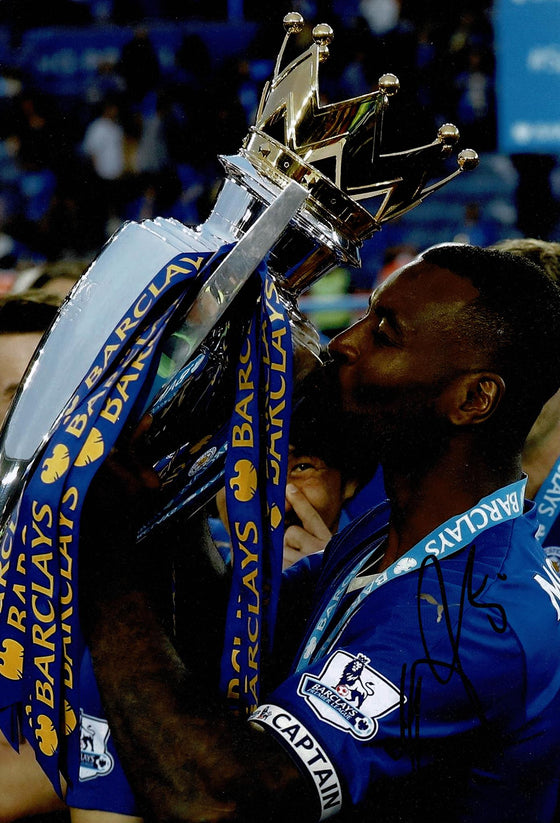 Wes Morgan Signed 12X8 Photo Premier League Leicester City F.C. COA AFTAL (9016)
