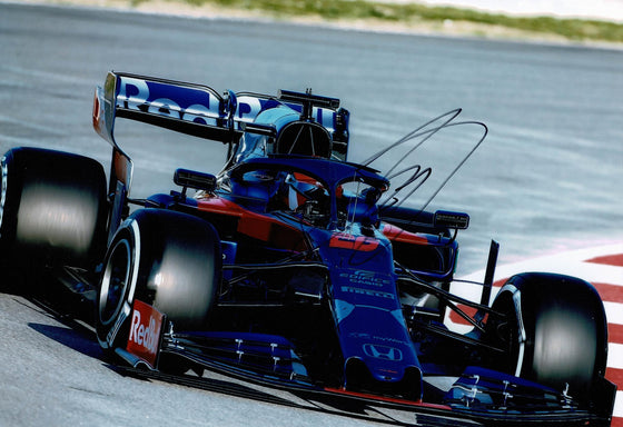 Daniil Kvyat SIGNED 12X8 Photo Toro Rosso, Red Bull, AlphaTauri AFTAL COA (3604)