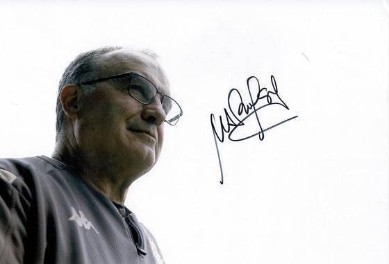 Marcelo Bielsa Signed 12X8 Photo LEEDS UNITED GENUINE Signature AFTAL COA (9145)
