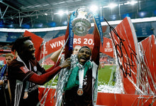  Kelechi Iheanacho Signed 12X8 Photo Leicester City F.C. FA CUP COA AFTAL (1403)
