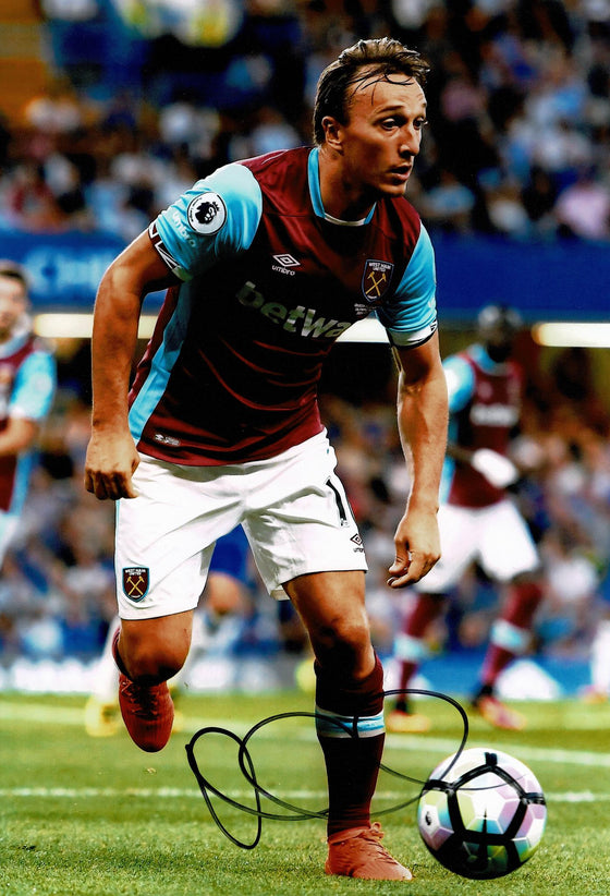 Mark Noble SIGNED 12X8 Photo West Ham United Genuine AFTAL COA (1515)