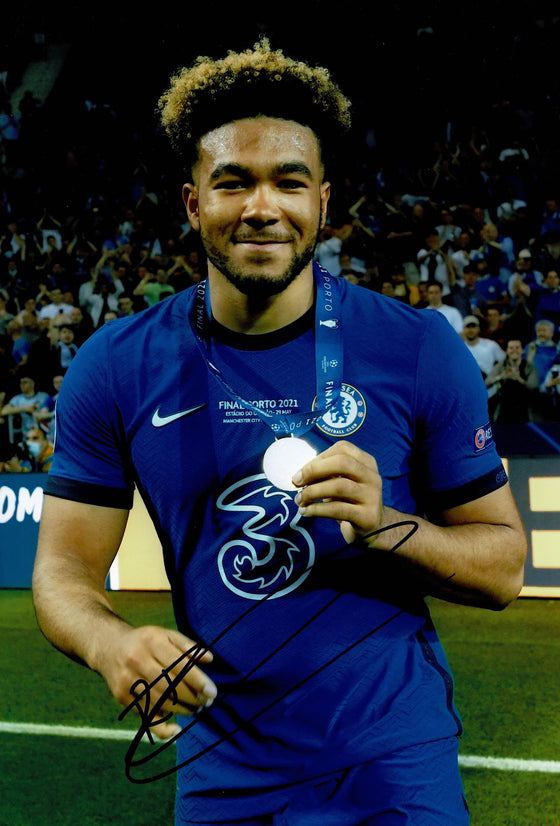 Reece James Signed 12X8 Photo Chelsea F.C. Genuine Signature AFTAL COA (9159)