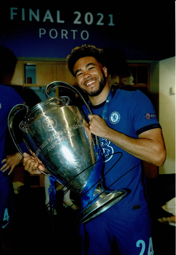 Reece James Signed 12X8 Photo Chelsea F.C. Genuine Signature AFTAL COA (1443)
