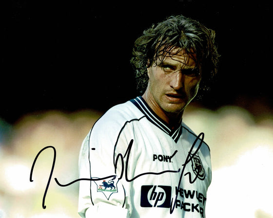 David Ginola SIGNED 10X8 Photo Tottenham Hotspur F.C. AUTOGRAPH AFTAL COA (1137)