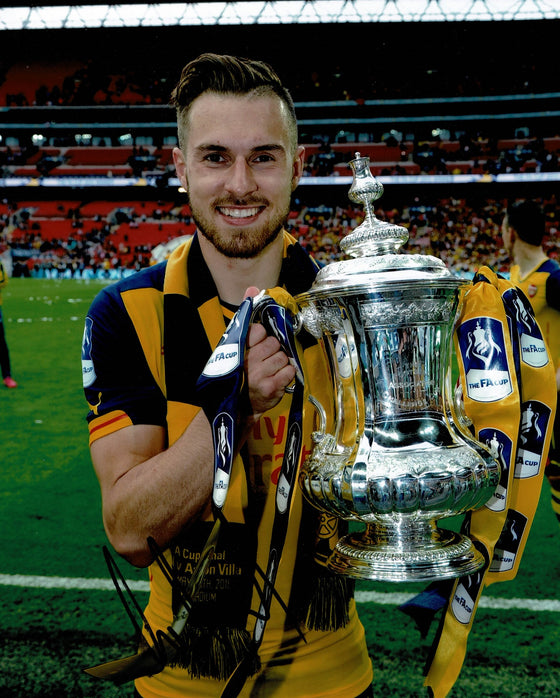 Aaron Ramsey Signed 10X8 Photo Arsenal F.C. Genuine Signature AFTAL COA (1193)