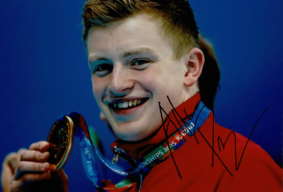 Adam Peaty Signed 12X8 Photo Olympic Memorabilia AFTAL COA (B)