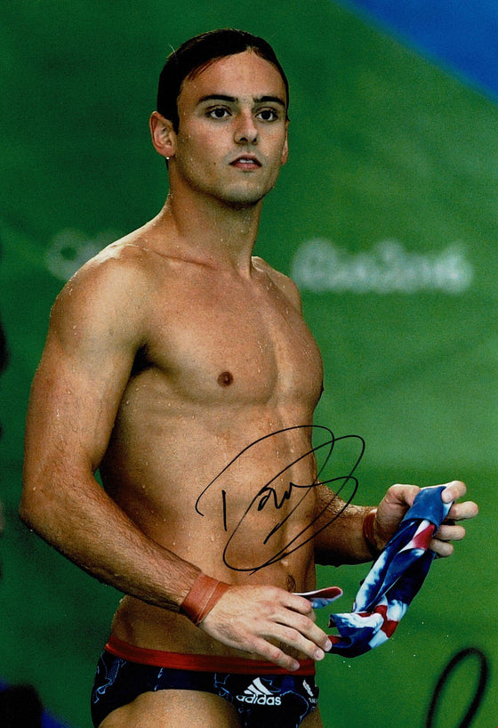 Tom Daley Signed 12X8 Photo Rio 2016 Tokyo 2020 AFTAL COA (B)