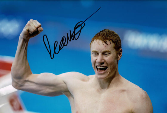 Tom Dean Signed 12X8 Photo Tokyo 2020 Genuine Olympic Memorabilia AFTAL COA (C)