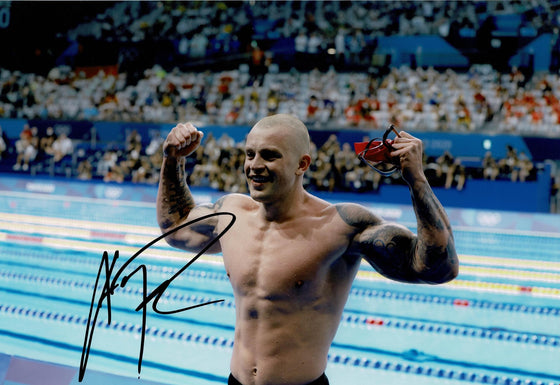 Adam Peaty Signed 12X8 Photo Tokyo 2020 Genuine Signature AFTAL COA (O)