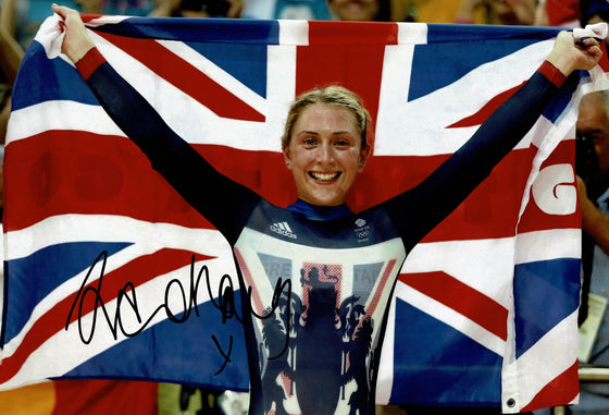 Laura Trott Signed 12X8 Photo London 2012 Tokyo 2020 Rare Signature AFTAL COA