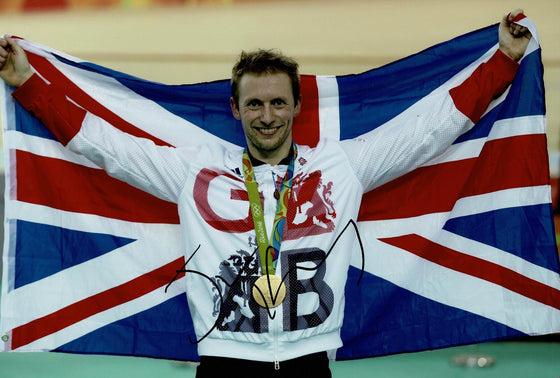 Jason Kenny Signed 12X8 Photo London 2012 Rio 2016 Tokyo 2020 AFTAL COA