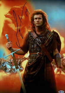  Mel Gibson Signed 18X12 Photo BRAVEHEART Genuine Signature  BECKETT BAS LOA